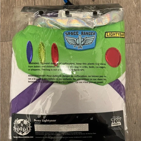 Buzz Lightyear Costume Adult Toy Story Spirit Halloween Disney Mens Adult XLARGE - Picture 4 of 5